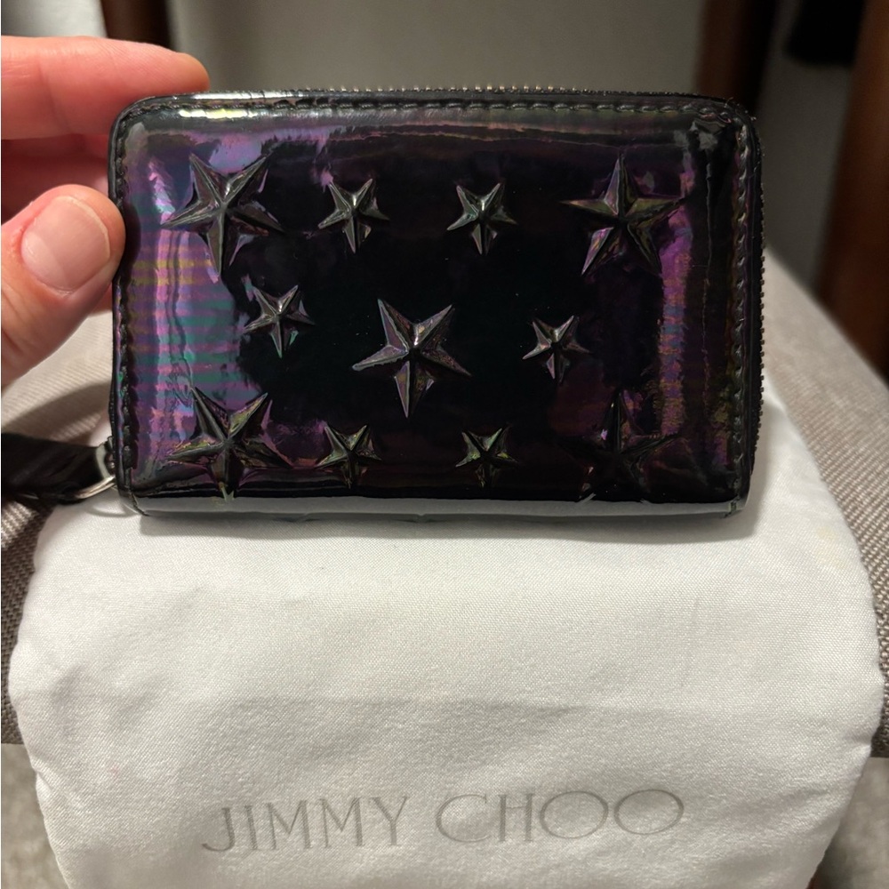 Jimmy Choo Star Embossed Iridescent Wallet - Picture 2 of 4